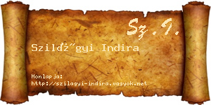Szilágyi Indira névjegykártya
